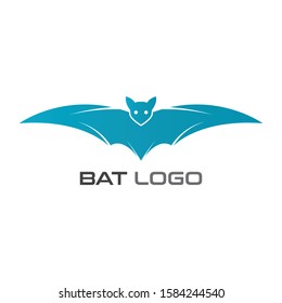 Bat open wings Logo concept elements icon template