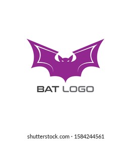 Bat open wings Logo concept elements icon template