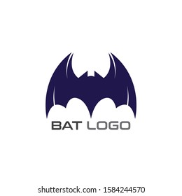 Bat open wings Logo concept elements icon template