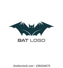 Bat open wings Logo concept elements icon template