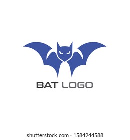 Bat open wings Logo concept elements icon template