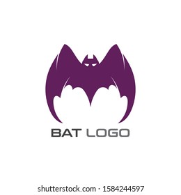 Bat open wings Logo concept elements icon template
