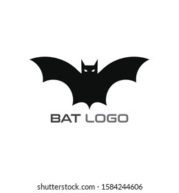 Bat open wings Logo concept elements icon template