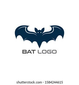 Bat open wings Logo concept elements icon template