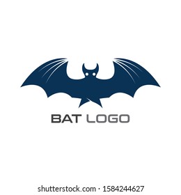 Bat open wings Logo concept elements icon template
