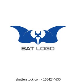 Bat open wings Logo concept elements icon template