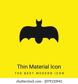 Bat With Open Wings minimal bright yellow material icon