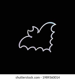 Bat Outline blue gradient vector icon
