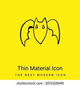 Bat Outline minimal bright yellow material icon