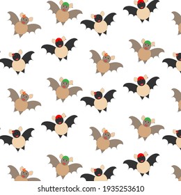 Bat. Pattern. Children's textiles. Wallpaper for a children's room.