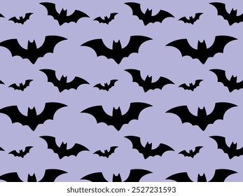 Bat pattern. Halloween design. Vector illustration.