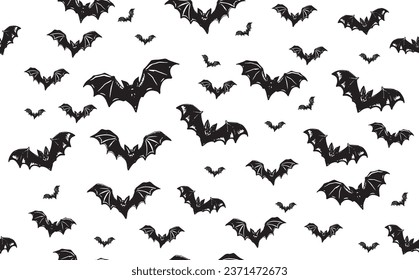 Bat pattern hand drawn illustration