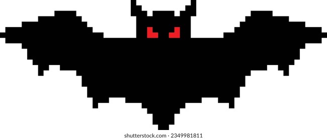 Bat pixel vector image or clipart