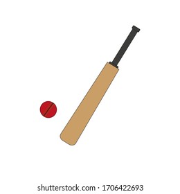 bat to play cricket. illustration for web and mobile design.