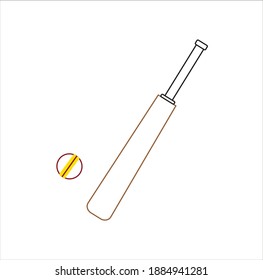 bat to play cricket. illustration for web and mobile design.