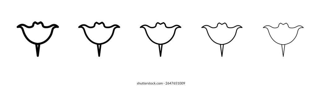 ícone do Bat Ray Fish vetor delineamento fino sinal de estilo