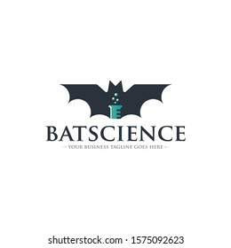 Bat science vector logo template