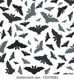 Bat seamless pattern. Seamless background with bats. Vector illustration.