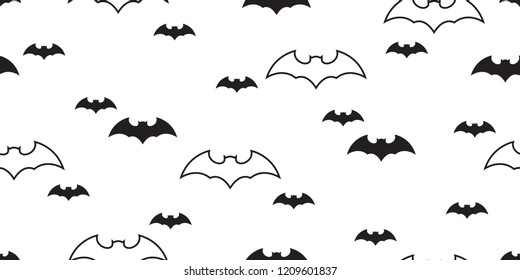 bat seamless pattern Halloween vector Dracula scarf isolated ghost flock illustration repeat wallpaper tile background