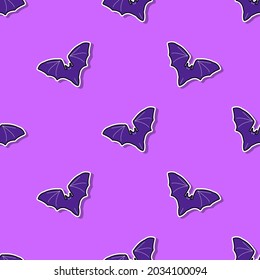 Bat seamless pattern. Vector illustration.