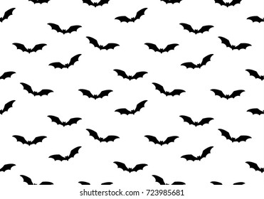 bat seamless pattern vector illustration, Halloween background texture