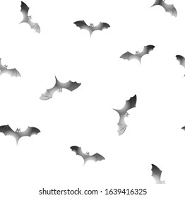Bat seamless vector pattern flat illustration