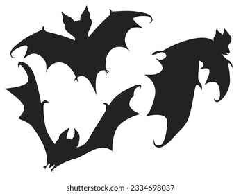 Butterset, schwarze Silhouette, Vektorgrafik