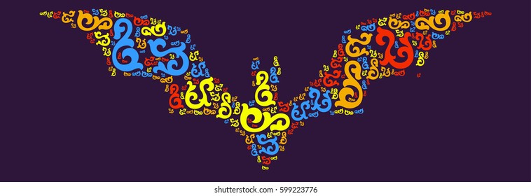 bat shape design vector illustration 
