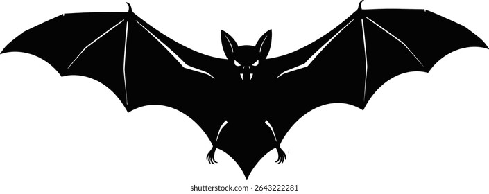 Bat silhouette design as Halloween illustration