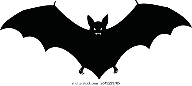 Bat silhouette design as Halloween illustration