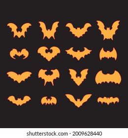 Dibujo de silueta de murciélago. Diseño creativo.
