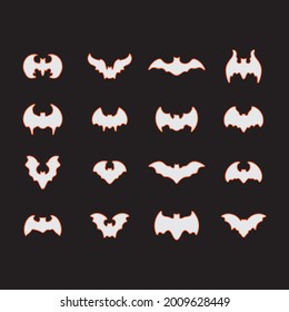 Bat Silhouette Zeichnung. Kreatives Design.