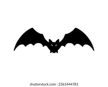 Bat Silhouette Halloween. Hand Drawn Halloween illustration