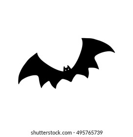 Bat Silhouette. A hand drawn vector silhouette illustration of a bat.
