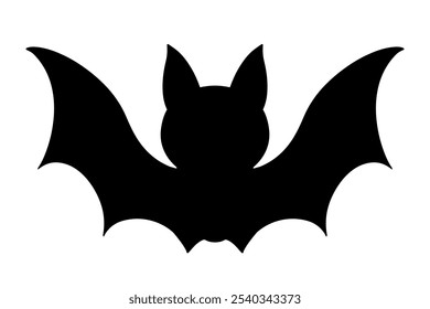 Bat silhouette icon, dark bat