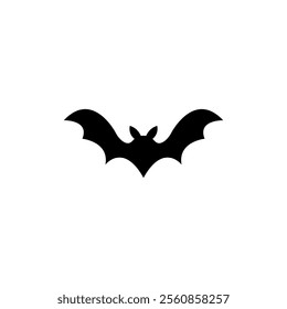 bat silhouette icon vector. bat fly logo