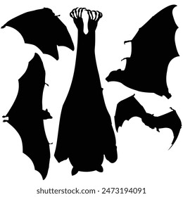 Bat silhouette illustration collection
Halloween items isolated
bat silhouette
Realistic hand drawn halloween illustration with bats