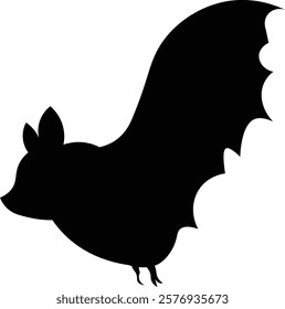 Bat silhouette illustration side view