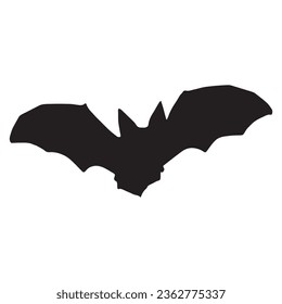 bat silhouette isolated black on white background