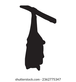 bat silhouette isolated black on white background