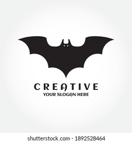 Bat silhouette logo symbol template