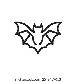 Bat silhouette on white background