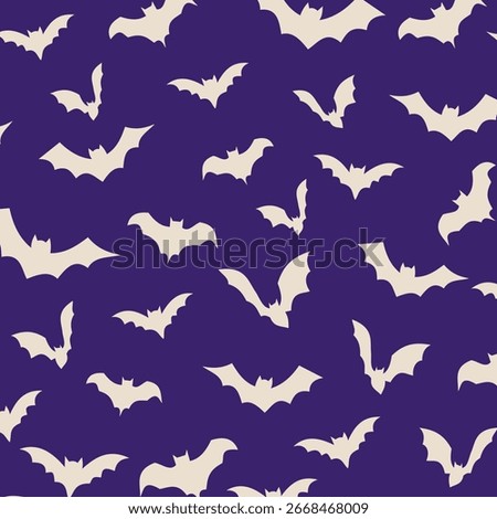 Bat silhouette seamless pattern. Suitable for printing on textiles and other seamless decorations. bats background