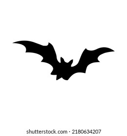 Bat silhouette. Template for printing. Bat icon isolated on white. Vector illustration