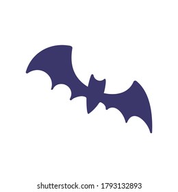 Bat silhouette for trendy flat style for graphic design, web-site. Stock Vector illustration.