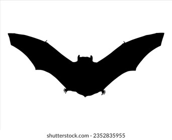Bat silhouette vector art white background