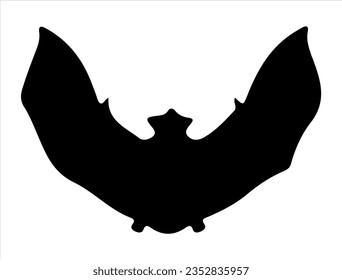 Bat silhouette vector art white background