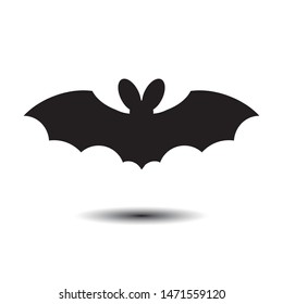 Bat silhouette vector design isolated on white background.
