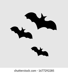 bat silhouette vector design isolated on white background