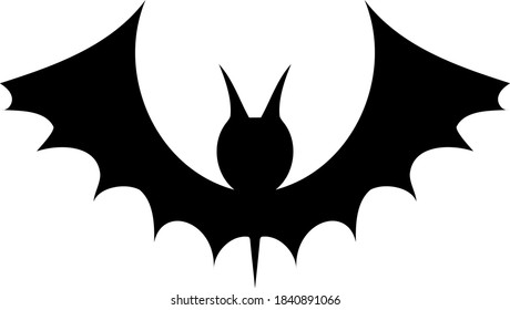 bat silhouette, vector, graphic illustration on a white background